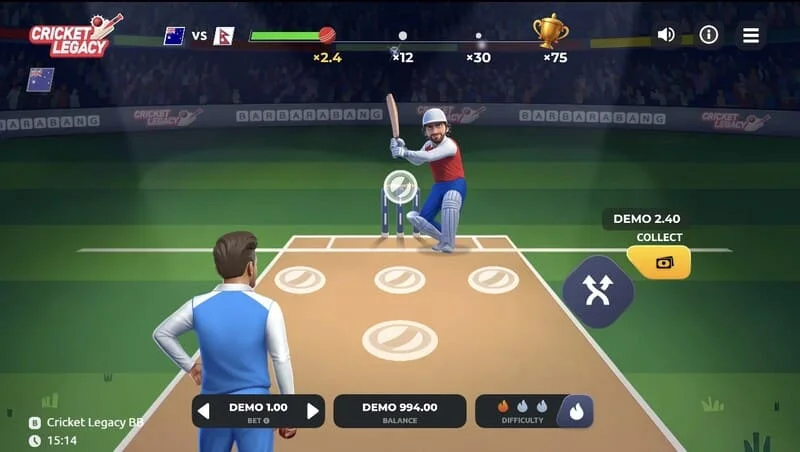 Cricket Legacy BB obrazovka hry